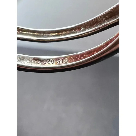 Ruby and zircon crisscross sterling silver ring size 9 - Picture 5 of 10